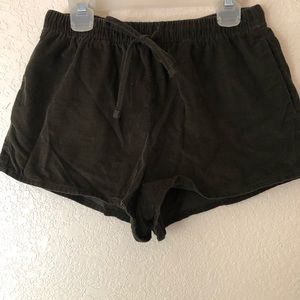 Army Green Velvet Short
